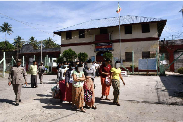 Eight political prisoners released from Myeik and Dawei prisons