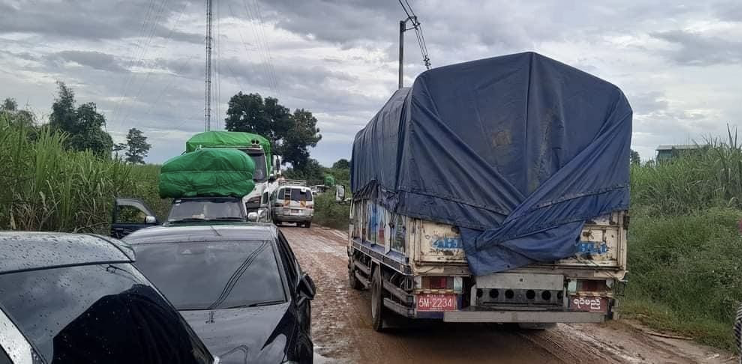 Junta’s blockade of goods to northern Shan forces alternative route through Mogok 
